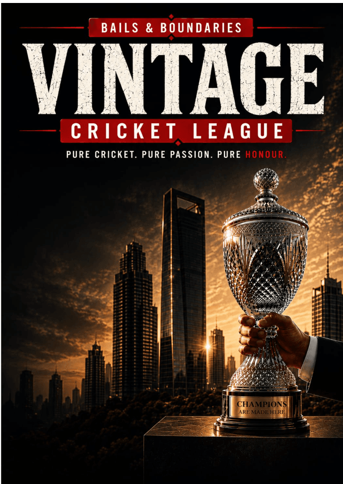 Sunset trophy poster — Champions Are Made Here